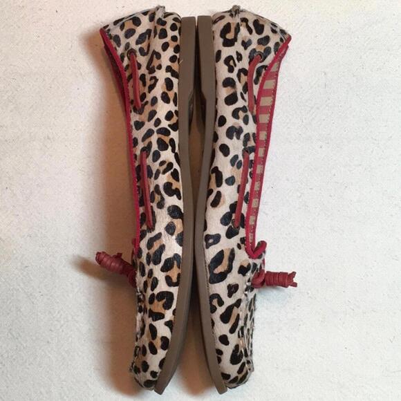 🍁Sperry leather Top-sider animal print slip on shoes size 7 - Picture 5 of 8